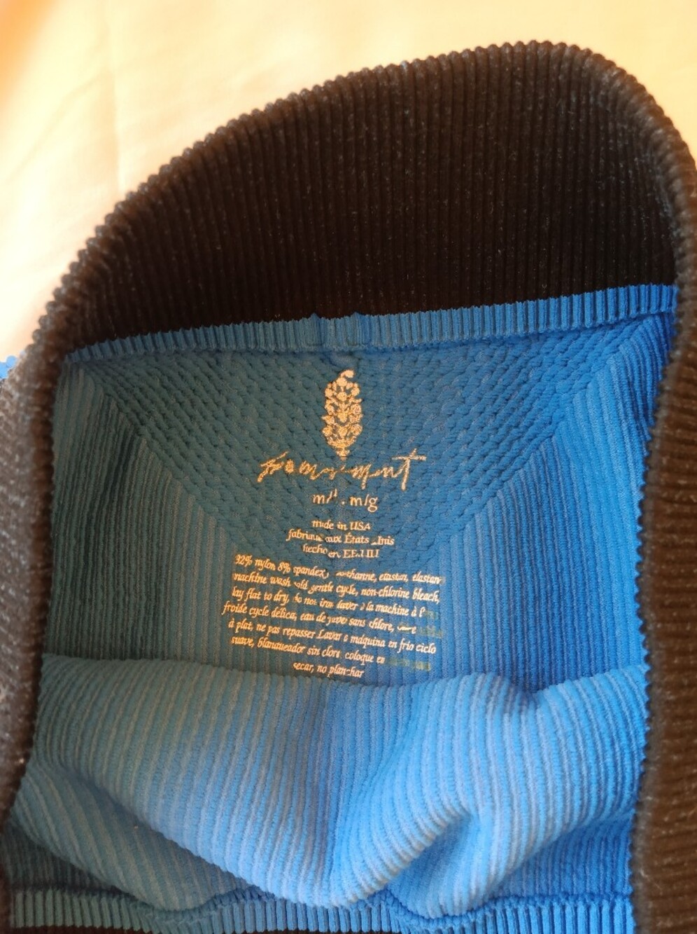 Free People movement happiness runs shorts blue ribbed athletic shorts seamless - Picture 3 of 4